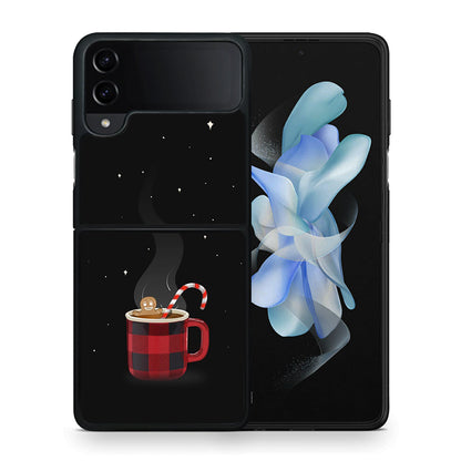 Θήκη Samsung Galaxy Z Flip4 Xmas Bathing από τη Smartfits με σχέδιο στο πίσω μέρος και μαύρο περίβλημα | Samsung Galaxy Z Flip4 Xmas Bathing case with colorful back and black bezels