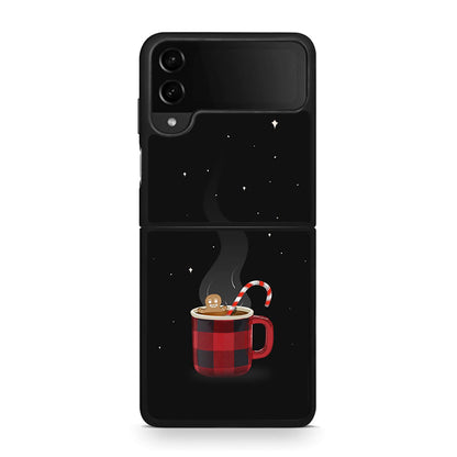 Samsung Galaxy Z Flip4 Xmas Bathing θήκη από τη Smartfits με σχέδιο στο πίσω μέρος και μαύρο περίβλημα | Smartphone case with colorful back and black bezels by Smartfits