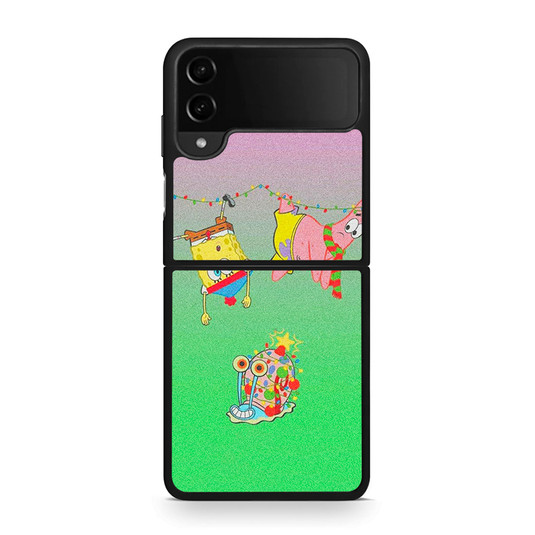 Samsung Galaxy Z Flip4 Xmas Lights θήκη από τη Smartfits με σχέδιο στο πίσω μέρος και μαύρο περίβλημα | Smartphone case with colorful back and black bezels by Smartfits