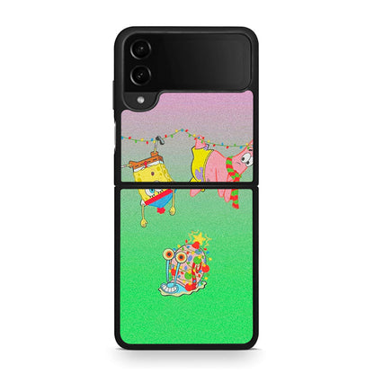 Samsung Galaxy Z Flip4 Xmas Lights θήκη από τη Smartfits με σχέδιο στο πίσω μέρος και μαύρο περίβλημα | Smartphone case with colorful back and black bezels by Smartfits