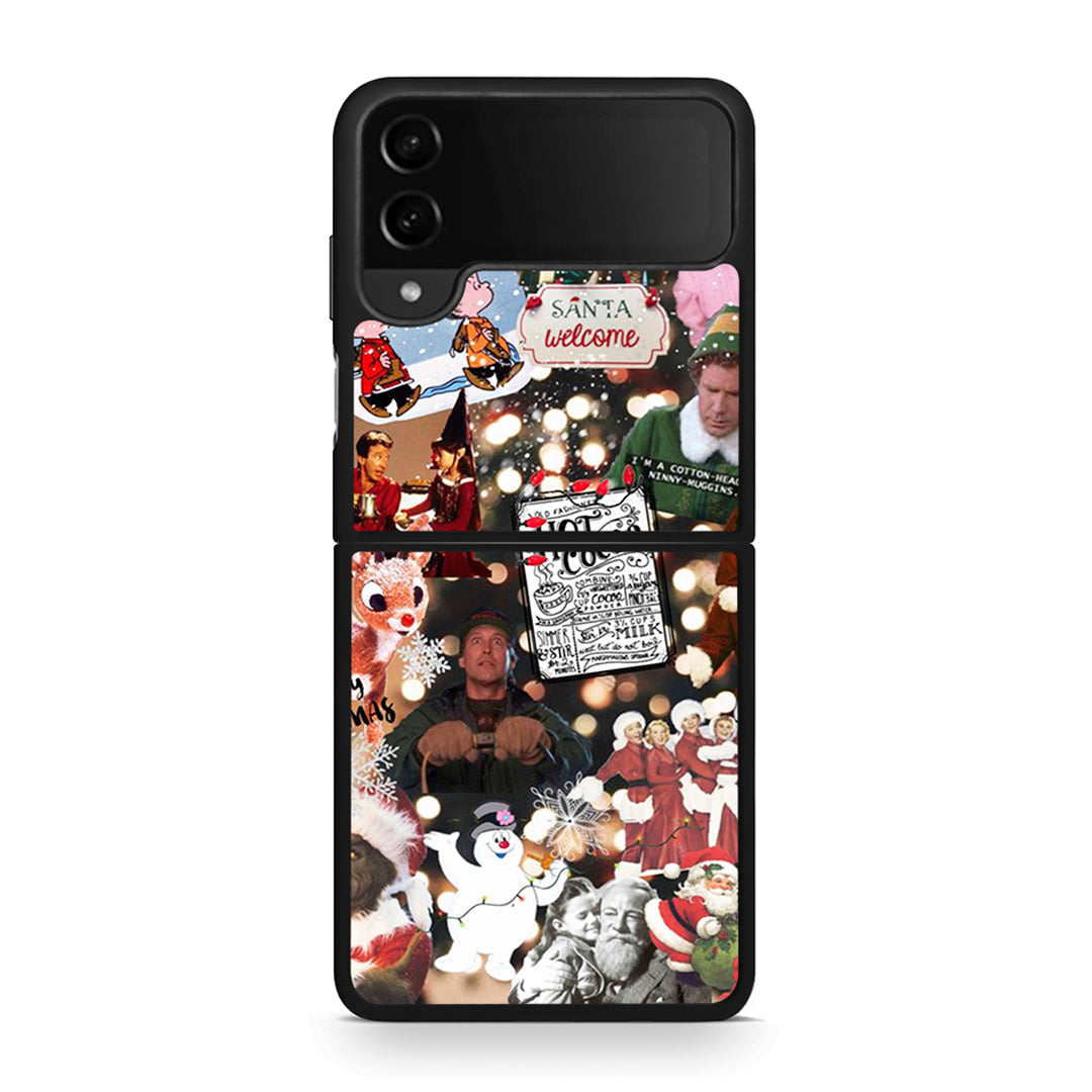 Samsung Galaxy Z Flip4 Xmas Movies θήκη από τη Smartfits με σχέδιο στο πίσω μέρος και μαύρο περίβλημα | Smartphone case with colorful back and black bezels by Smartfits