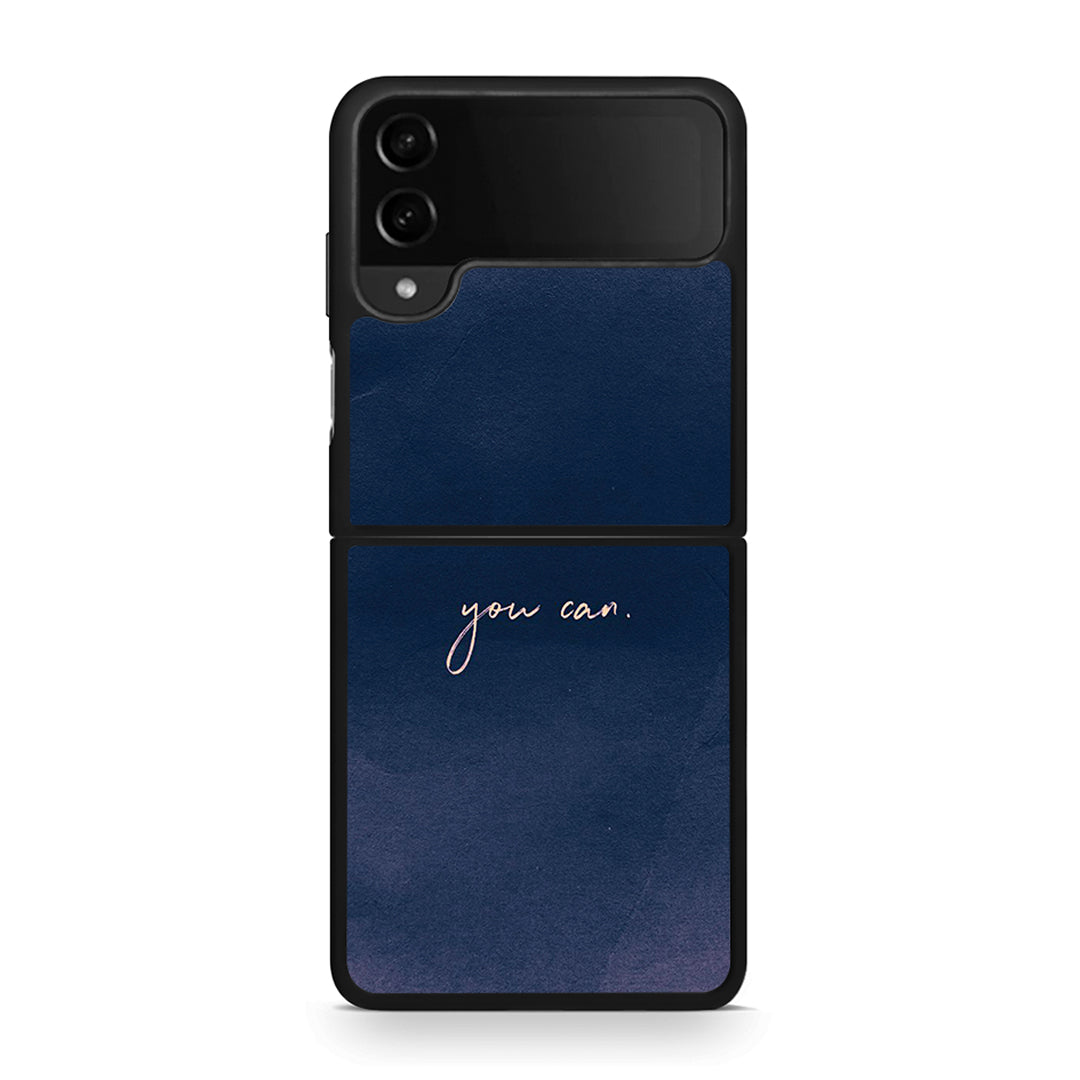 Samsung Galaxy Z Flip4 You Can θήκη από τη Smartfits με σχέδιο στο πίσω μέρος και μαύρο περίβλημα | Smartphone case with colorful back and black bezels by Smartfits