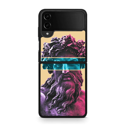 Samsung Galaxy Z Flip4 Zeus Art Θήκη Αγίου Βαλεντίνου από τη Smartfits με σχέδιο στο πίσω μέρος και μαύρο περίβλημα | Smartphone case with colorful back and black bezels by Smartfits