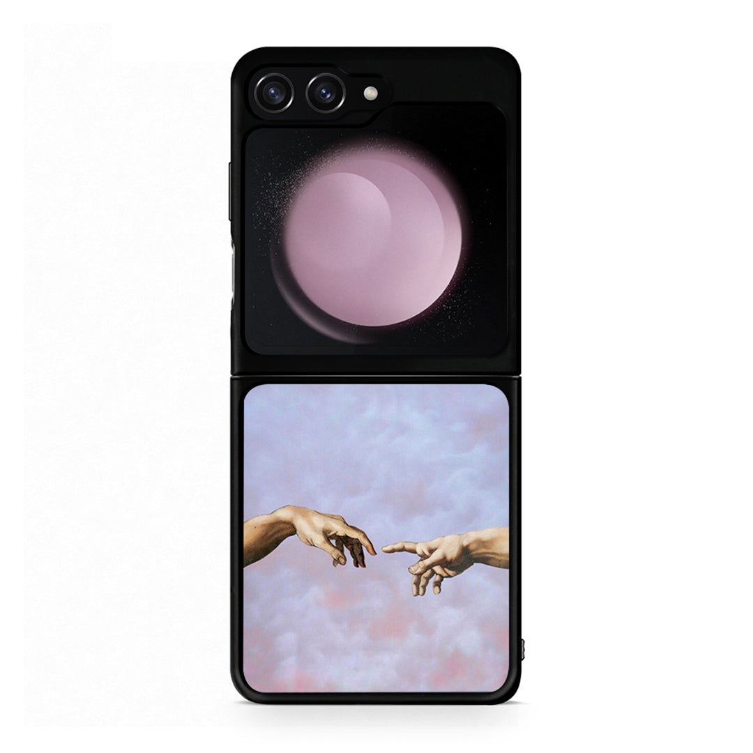 Samsung Galaxy Z Flip5 Adam Hand θήκη από τη Smartfits με σχέδιο στο πίσω μέρος και μαύρο περίβλημα | Smartphone case with colorful back and black bezels by Smartfits