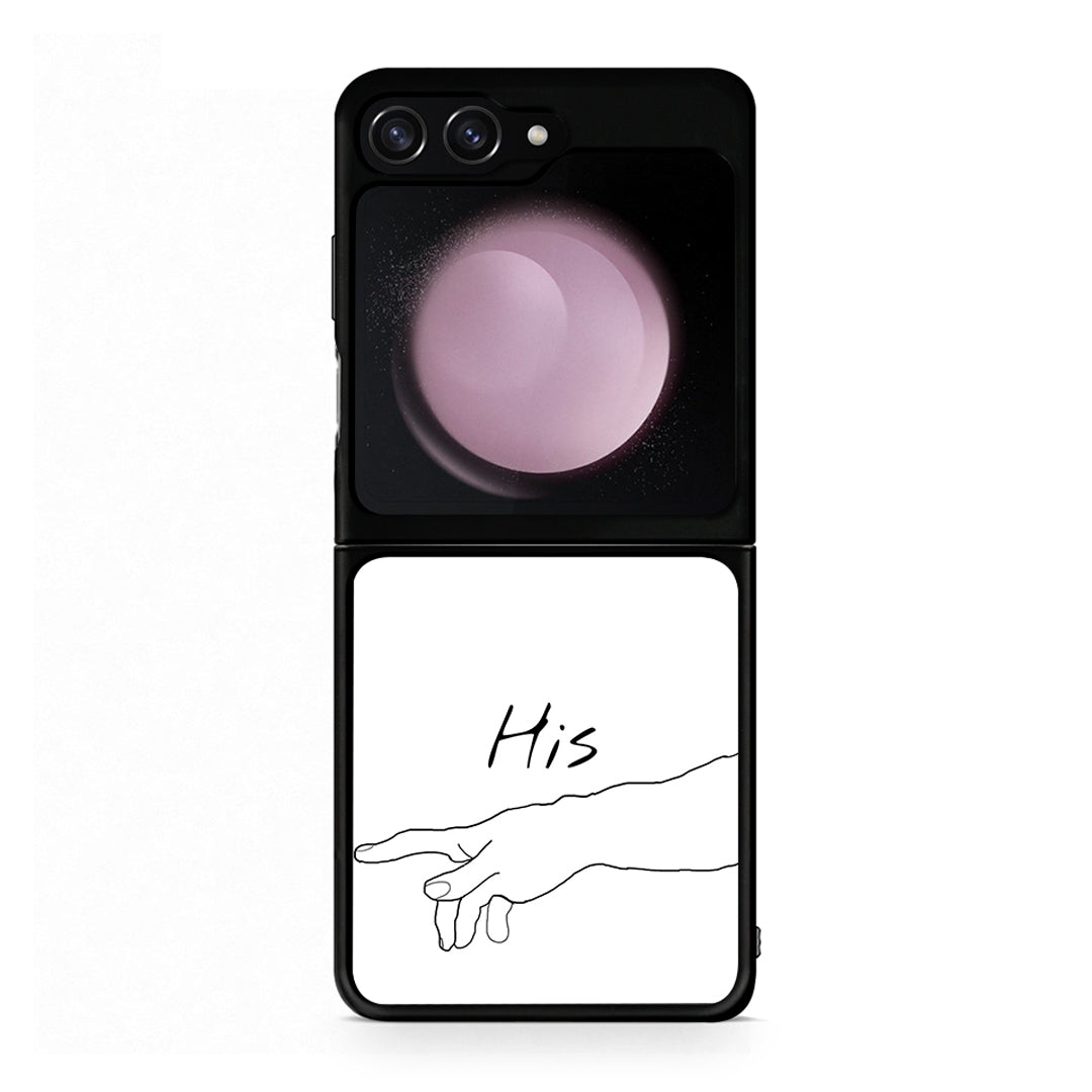 Samsung Galaxy Z Flip5 Aeshetic Love 2 Θήκη Αγίου Βαλεντίνου από τη Smartfits με σχέδιο στο πίσω μέρος και μαύρο περίβλημα | Smartphone case with colorful back and black bezels by Smartfits