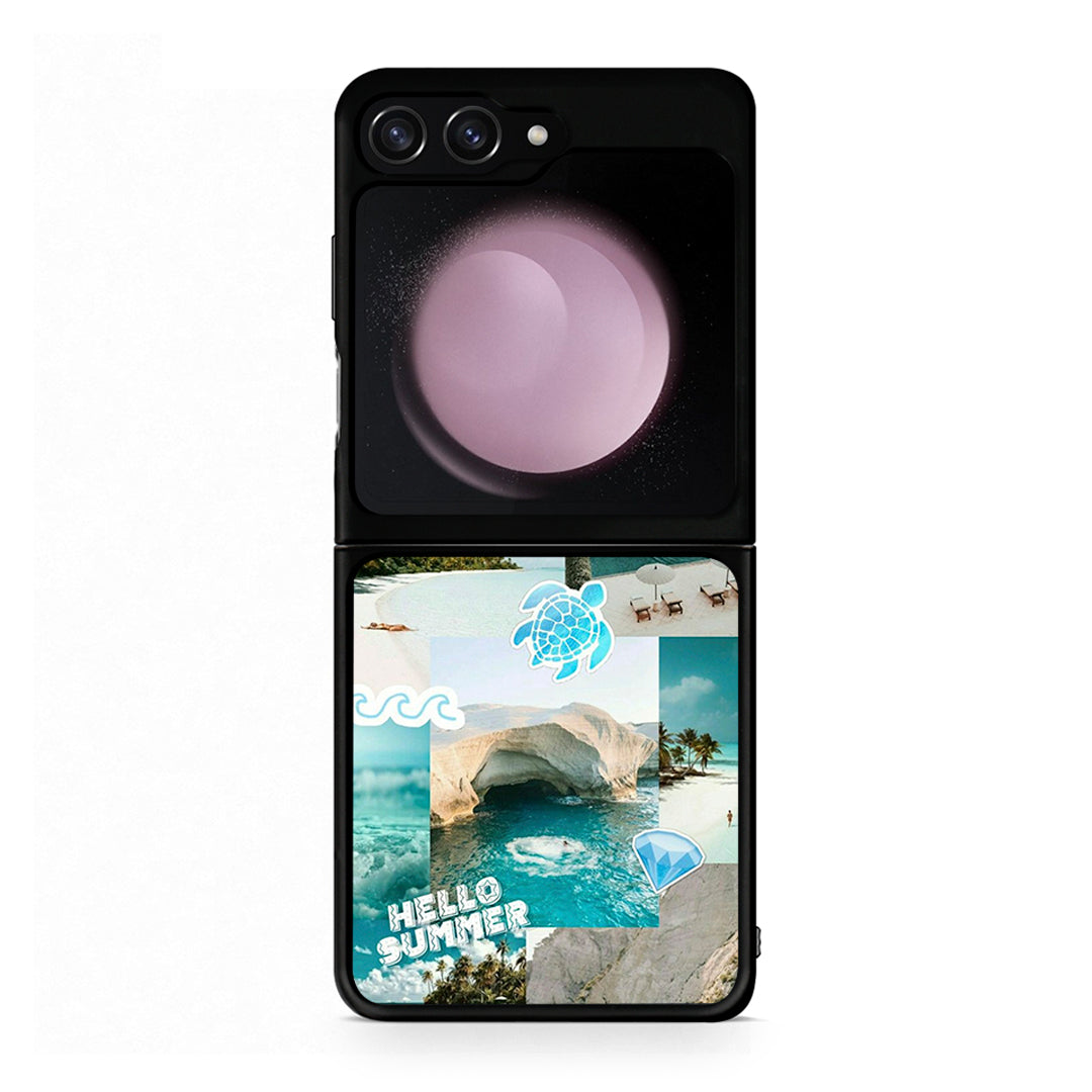 Samsung Galaxy Z Flip5 Aesthetic Summer Θήκη από τη Smartfits με σχέδιο στο πίσω μέρος και μαύρο περίβλημα | Smartphone case with colorful back and black bezels by Smartfits