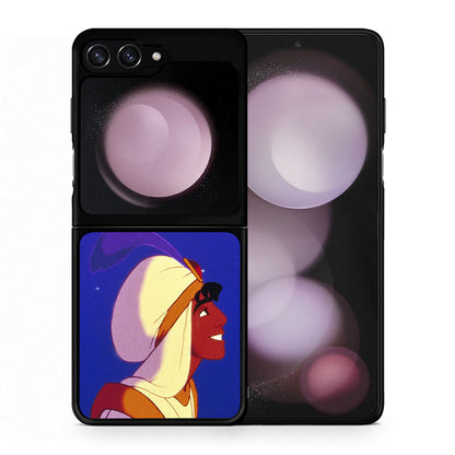 Θήκη Samsung Galaxy Z Flip5 Alladin And Jasmine Love 1 από τη Smartfits με σχέδιο στο πίσω μέρος και μαύρο περίβλημα | Samsung Galaxy Z Flip5 Alladin And Jasmine Love 1 case with colorful back and black bezels