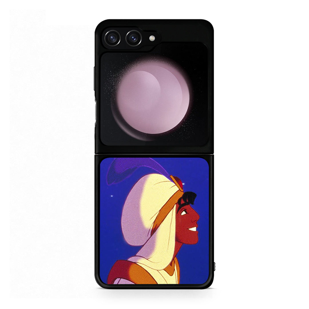 Samsung Galaxy Z Flip5 Alladin And Jasmine Love 1 θήκη από τη Smartfits με σχέδιο στο πίσω μέρος και μαύρο περίβλημα | Smartphone case with colorful back and black bezels by Smartfits