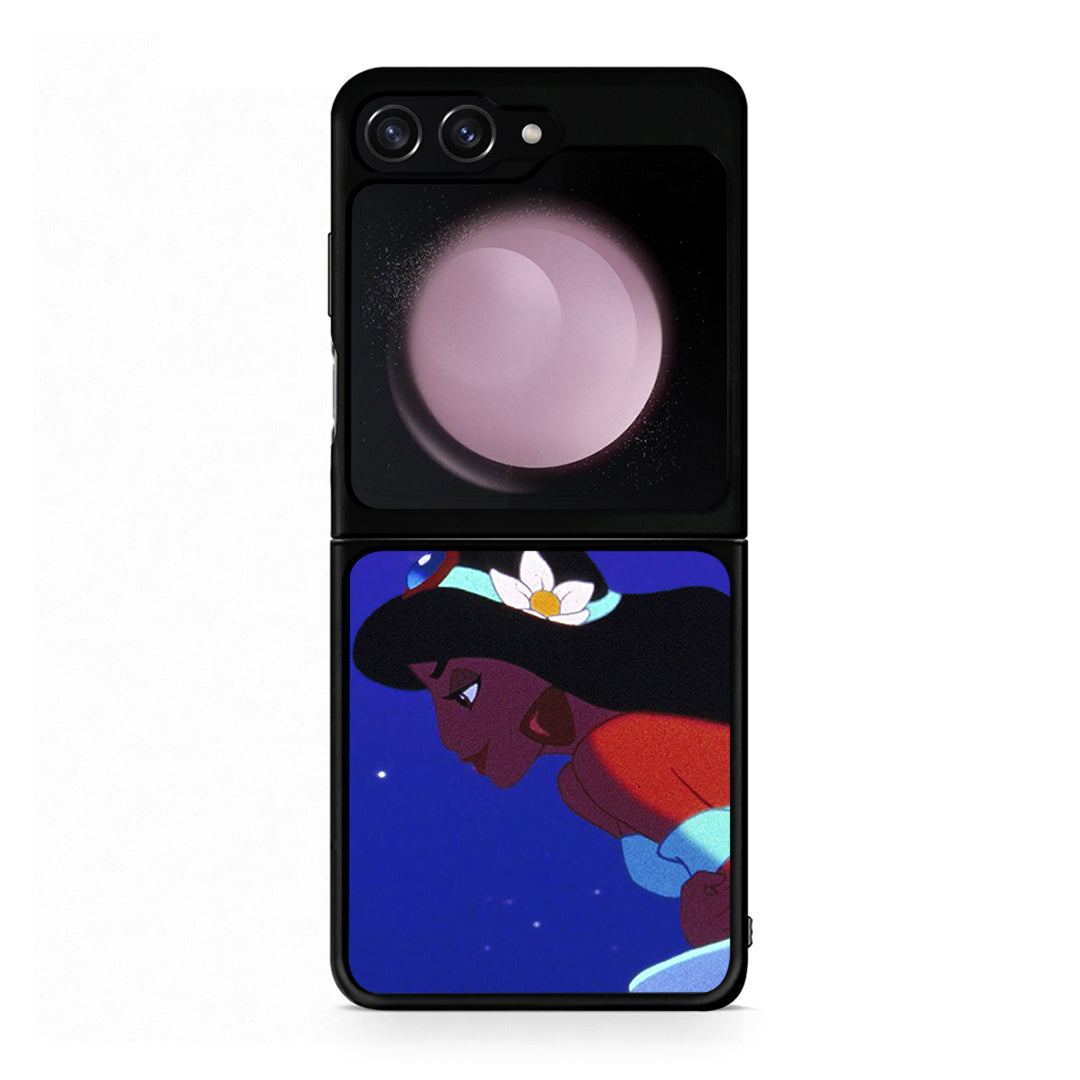 Samsung Galaxy Z Flip5 Alladin And Jasmine Love 2 θήκη από τη Smartfits με σχέδιο στο πίσω μέρος και μαύρο περίβλημα | Smartphone case with colorful back and black bezels by Smartfits