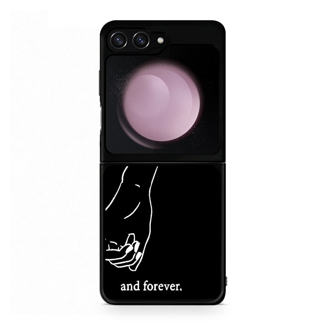 Samsung Galaxy Z Flip5 Always & Forever 2 Θήκη Αγίου Βαλεντίνου από τη Smartfits με σχέδιο στο πίσω μέρος και μαύρο περίβλημα | Smartphone case with colorful back and black bezels by Smartfits