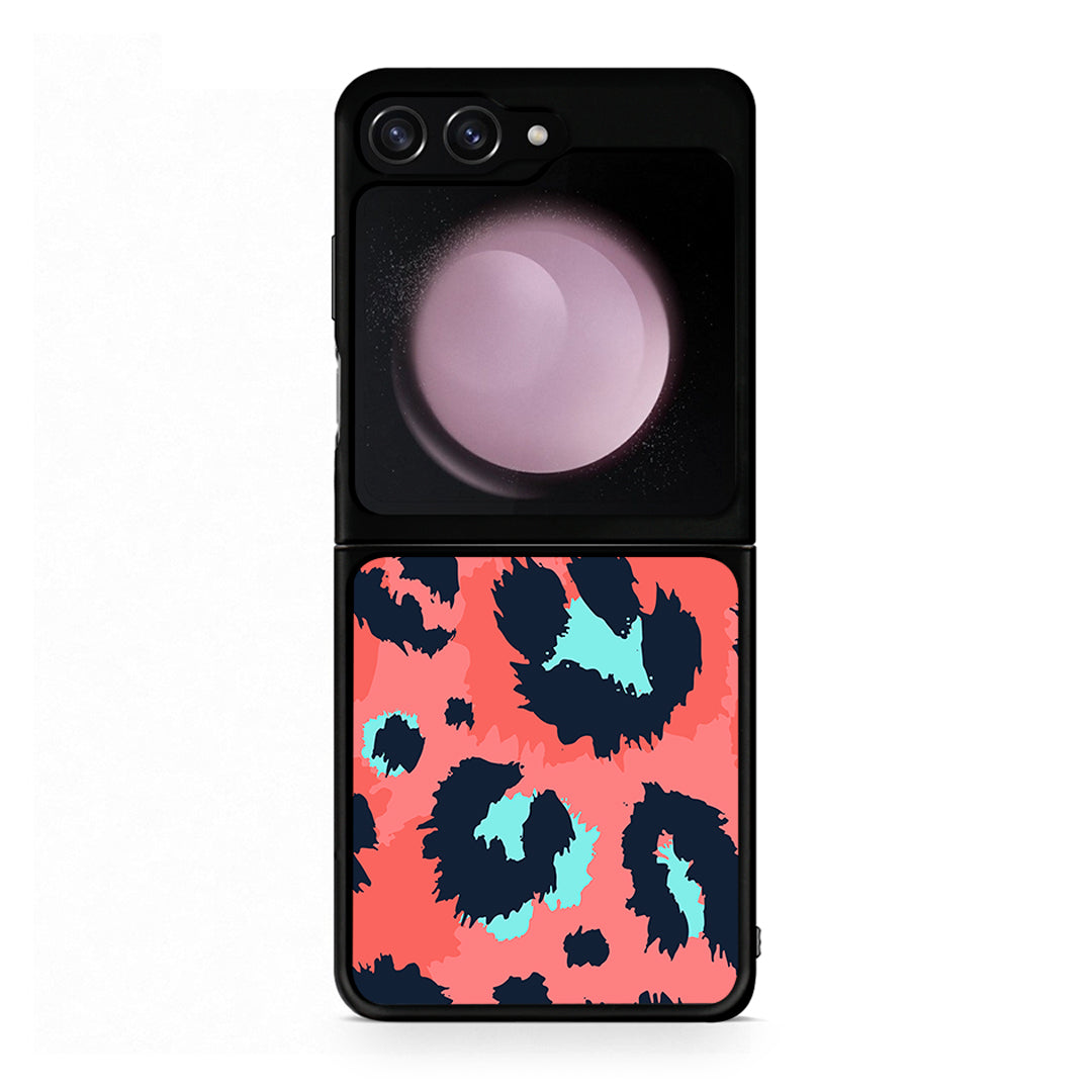 22 - Samsung Galaxy Z Flip5 Pink Leopard Animal case, cover, bumper