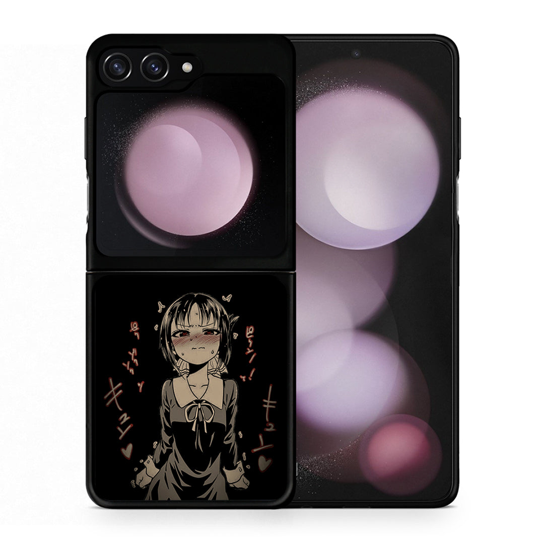 Θήκη Samsung Galaxy Z Flip5 Anime Girl από τη Smartfits με σχέδιο στο πίσω μέρος και μαύρο περίβλημα | Samsung Galaxy Z Flip5 Anime Girl case with colorful back and black bezels