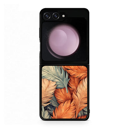 Samsung Galaxy Z Flip5 Autumn Leaves Θήκη από τη Smartfits με σχέδιο στο πίσω μέρος και μαύρο περίβλημα | Smartphone case with colorful back and black bezels by Smartfits