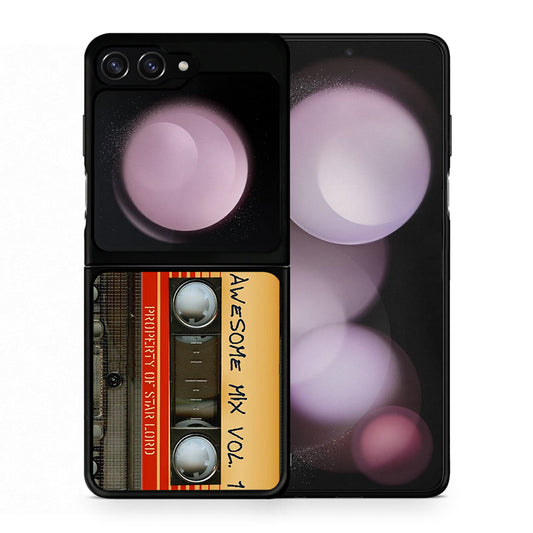 Θήκη Samsung Galaxy Z Flip5 Awesome Mix από τη Smartfits με σχέδιο στο πίσω μέρος και μαύρο περίβλημα | Samsung Galaxy Z Flip5 Awesome Mix case with colorful back and black bezels