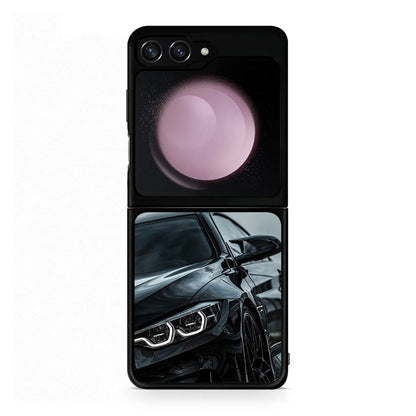 Samsung Galaxy Z Flip5 Black BMW θήκη από τη Smartfits με σχέδιο στο πίσω μέρος και μαύρο περίβλημα | Smartphone case with colorful back and black bezels by Smartfits