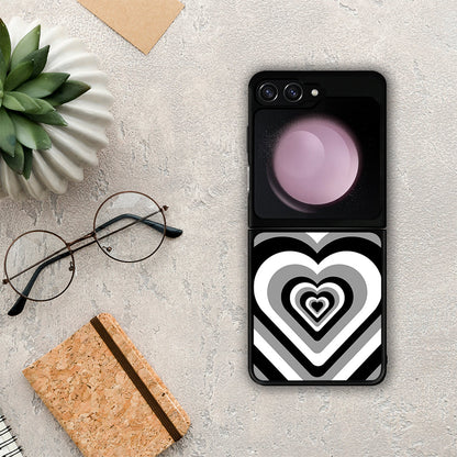 Black Hearts - Samsung Galaxy Z Flip5 θήκη