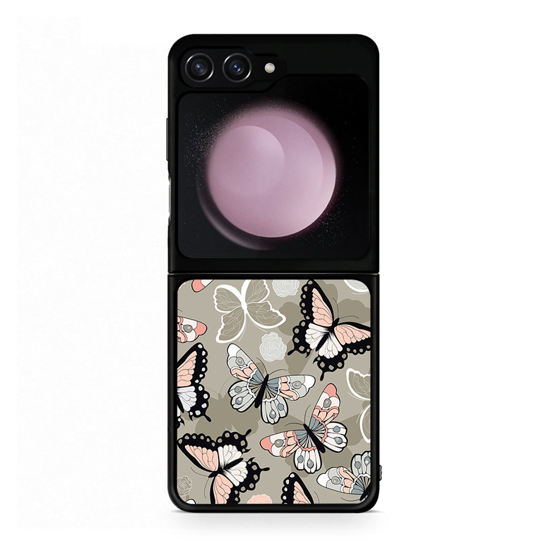 135 - Samsung Galaxy Z Flip5 Butterflies Boho case, cover, bumper