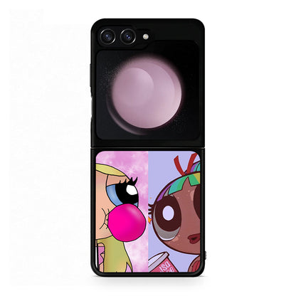 Samsung Galaxy Z Flip5 Bubble Girls Θήκη Αγίου Βαλεντίνου από τη Smartfits με σχέδιο στο πίσω μέρος και μαύρο περίβλημα | Smartphone case with colorful back and black bezels by Smartfits