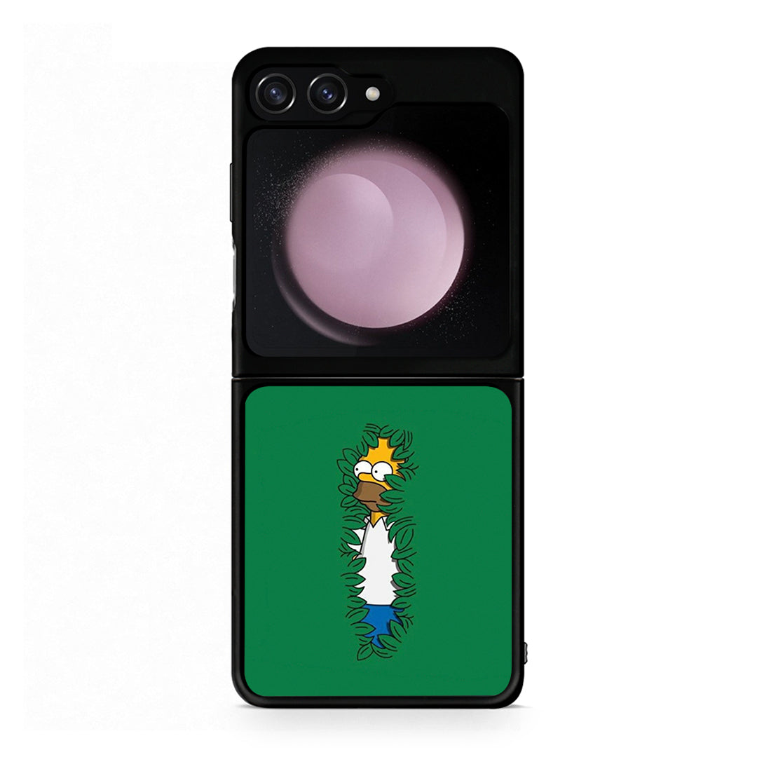 Samsung Galaxy Z Flip5 Bush Man Θήκη Αγίου Βαλεντίνου από τη Smartfits με σχέδιο στο πίσω μέρος και μαύρο περίβλημα | Smartphone case with colorful back and black bezels by Smartfits