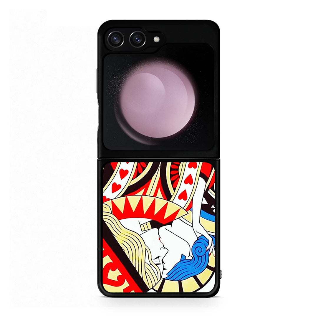 Samsung Galaxy Z Flip5 Card Love θήκη από τη Smartfits με σχέδιο στο πίσω μέρος και μαύρο περίβλημα | Smartphone case with colorful back and black bezels by Smartfits
