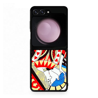 Samsung Galaxy Z Flip5 Card Love θήκη από τη Smartfits με σχέδιο στο πίσω μέρος και μαύρο περίβλημα | Smartphone case with colorful back and black bezels by Smartfits