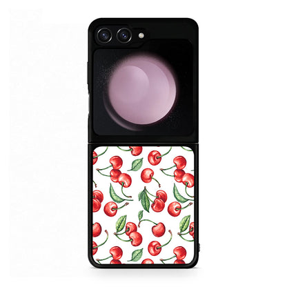 Samsung Galaxy Z Flip5 Cherry Summer θήκη από τη Smartfits με σχέδιο στο πίσω μέρος και μαύρο περίβλημα | Smartphone case with colorful back and black bezels by Smartfits