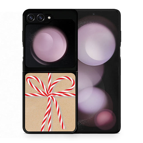 Θήκη Samsung Galaxy Z Flip5 Christmas Gift από τη Smartfits με σχέδιο στο πίσω μέρος και μαύρο περίβλημα | Samsung Galaxy Z Flip5 Christmas Gift case with colorful back and black bezels