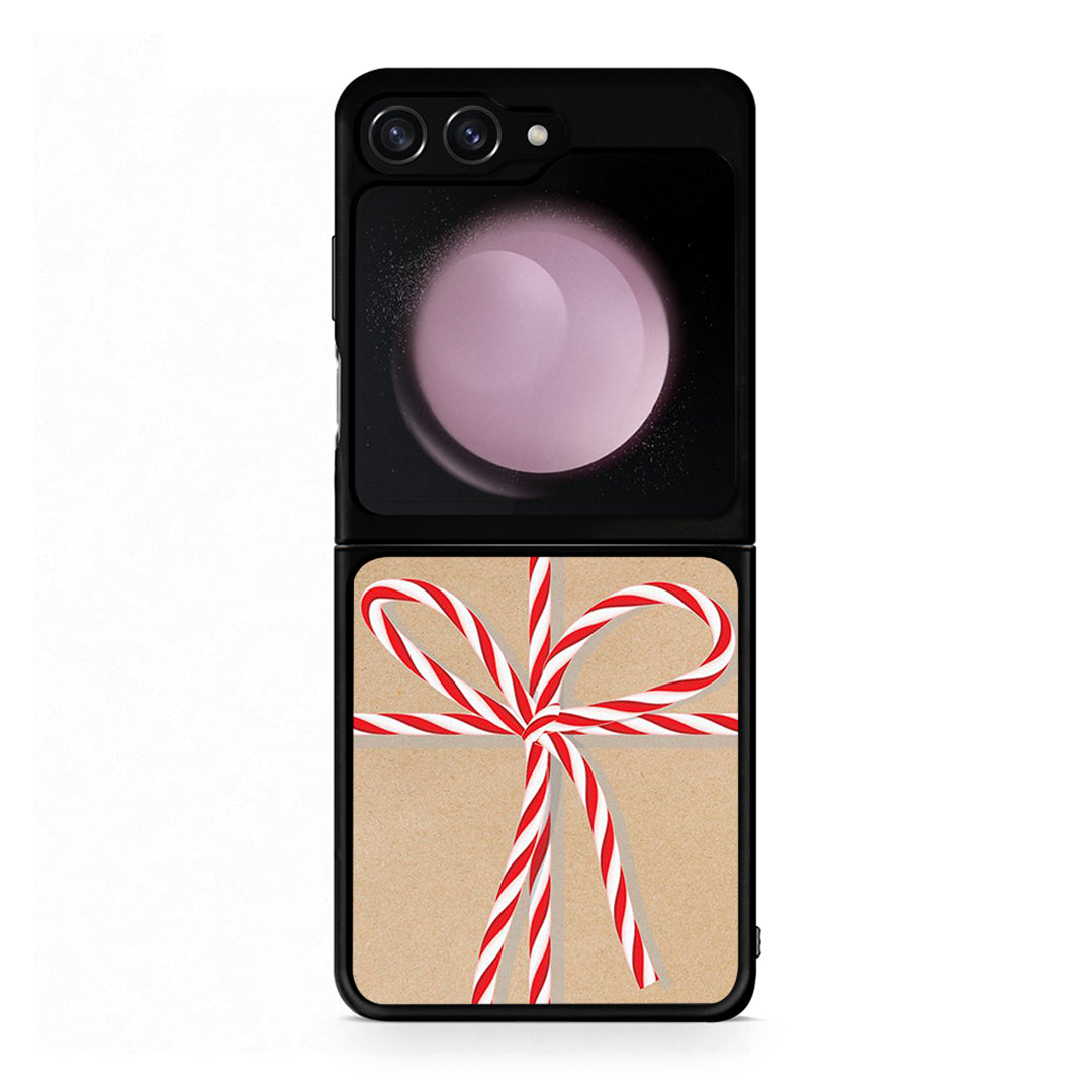 Samsung Galaxy Z Flip5 Christmas Gift θήκη από τη Smartfits με σχέδιο στο πίσω μέρος και μαύρο περίβλημα | Smartphone case with colorful back and black bezels by Smartfits