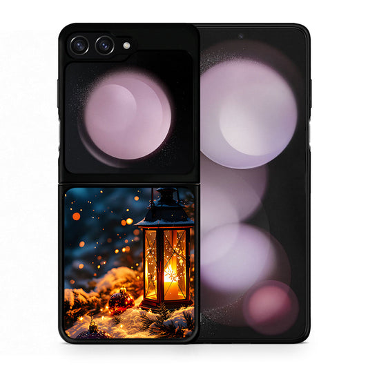 Θήκη Samsung Galaxy Z Flip5 Christmas Ornaments από τη Smartfits με σχέδιο στο πίσω μέρος και μαύρο περίβλημα | Samsung Galaxy Z Flip5 Christmas Ornaments case with colorful back and black bezels