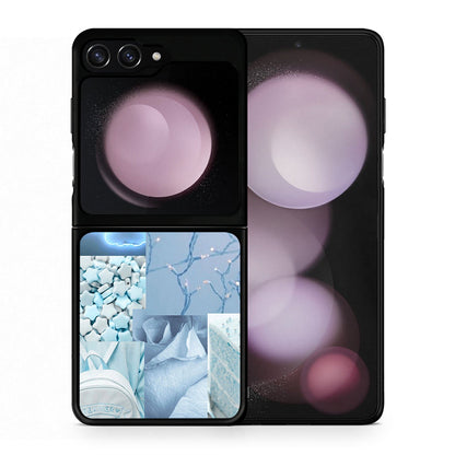 Θήκη Samsung Galaxy Z Flip5 Ciel Aesthetic Collage από τη Smartfits με σχέδιο στο πίσω μέρος και μαύρο περίβλημα | Samsung Galaxy Z Flip5 Ciel Aesthetic Collage case with colorful back and black bezels