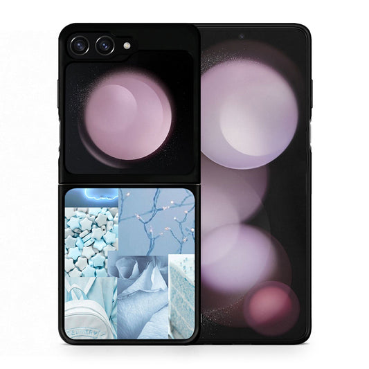 Θήκη Samsung Galaxy Z Flip5 Ciel Aesthetic Collage από τη Smartfits με σχέδιο στο πίσω μέρος και μαύρο περίβλημα | Samsung Galaxy Z Flip5 Ciel Aesthetic Collage case with colorful back and black bezels