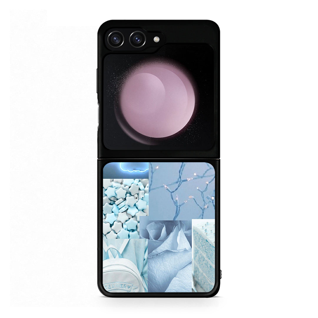 Samsung Galaxy Z Flip5 Ciel Aesthetic Collage θήκη από τη Smartfits με σχέδιο στο πίσω μέρος και μαύρο περίβλημα | Smartphone case with colorful back and black bezels by Smartfits