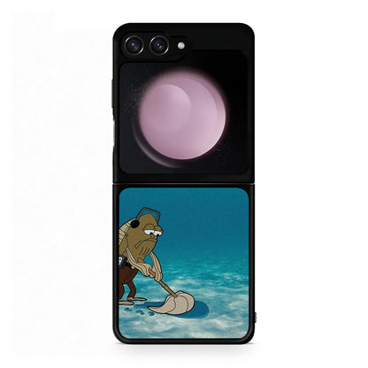 Samsung Galaxy Z Flip5 Clean The Ocean Θήκη από τη Smartfits με σχέδιο στο πίσω μέρος και μαύρο περίβλημα | Smartphone case with colorful back and black bezels by Smartfits