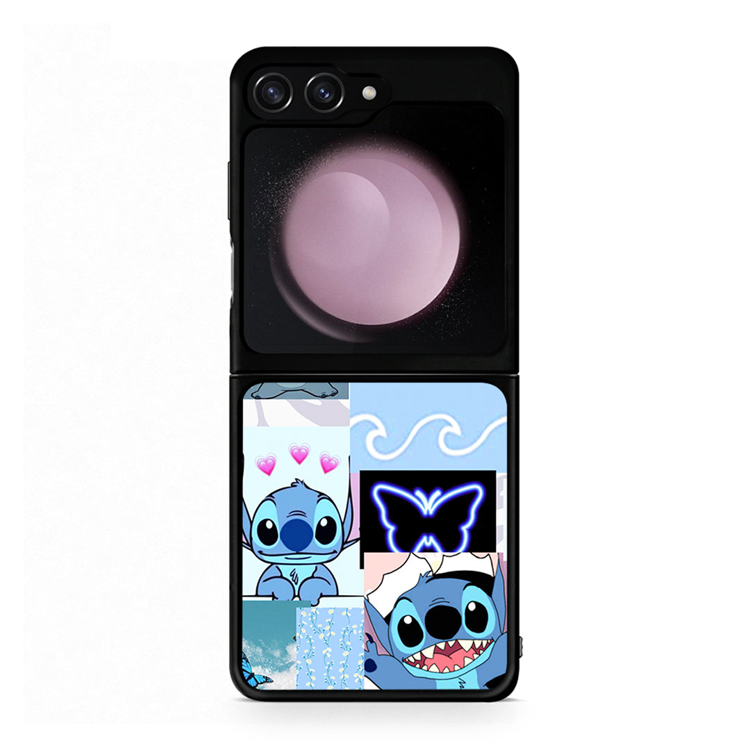 Samsung Galaxy Z Flip5 Collage Good Vibes Θήκη Αγίου Βαλεντίνου από τη Smartfits με σχέδιο στο πίσω μέρος και μαύρο περίβλημα | Smartphone case with colorful back and black bezels by Smartfits