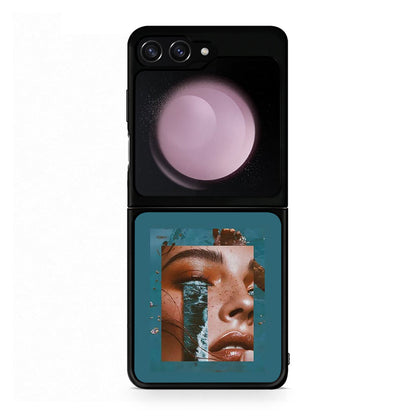 Samsung Galaxy Z Flip5 Cry An Ocean θήκη από τη Smartfits με σχέδιο στο πίσω μέρος και μαύρο περίβλημα | Smartphone case with colorful back and black bezels by Smartfits