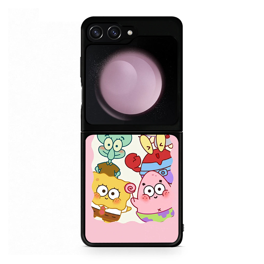 Samsung Galaxy Z Flip5 Cute Companion θήκη από τη Smartfits με σχέδιο στο πίσω μέρος και μαύρο περίβλημα | Smartphone case with colorful back and black bezels by Smartfits