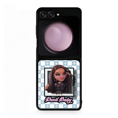 Samsung Galaxy Z Flip5 Devil Baby Θήκη Αγίου Βαλεντίνου από τη Smartfits με σχέδιο στο πίσω μέρος και μαύρο περίβλημα | Smartphone case with colorful back and black bezels by Smartfits