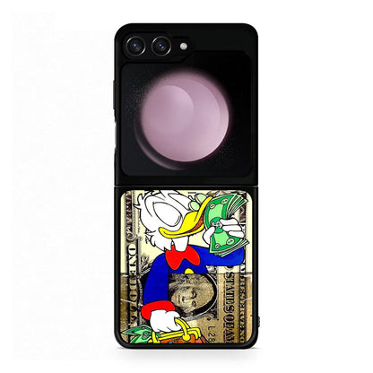 Samsung Galaxy Z Flip5 Duck Money Θήκη από τη Smartfits με σχέδιο στο πίσω μέρος και μαύρο περίβλημα | Smartphone case with colorful back and black bezels by Smartfits