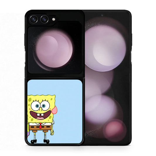 Θήκη Samsung Galaxy Z Flip5 Friends Bob από τη Smartfits με σχέδιο στο πίσω μέρος και μαύρο περίβλημα | Samsung Galaxy Z Flip5 Friends Bob case with colorful back and black bezels