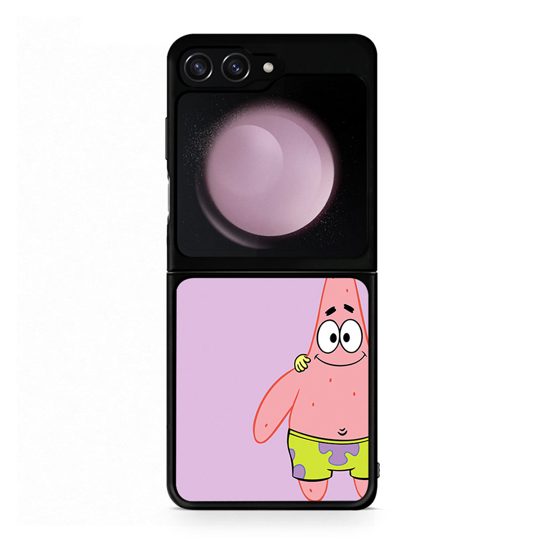 Samsung Galaxy Z Flip5 Friends Patrick θήκη από τη Smartfits με σχέδιο στο πίσω μέρος και μαύρο περίβλημα | Smartphone case with colorful back and black bezels by Smartfits