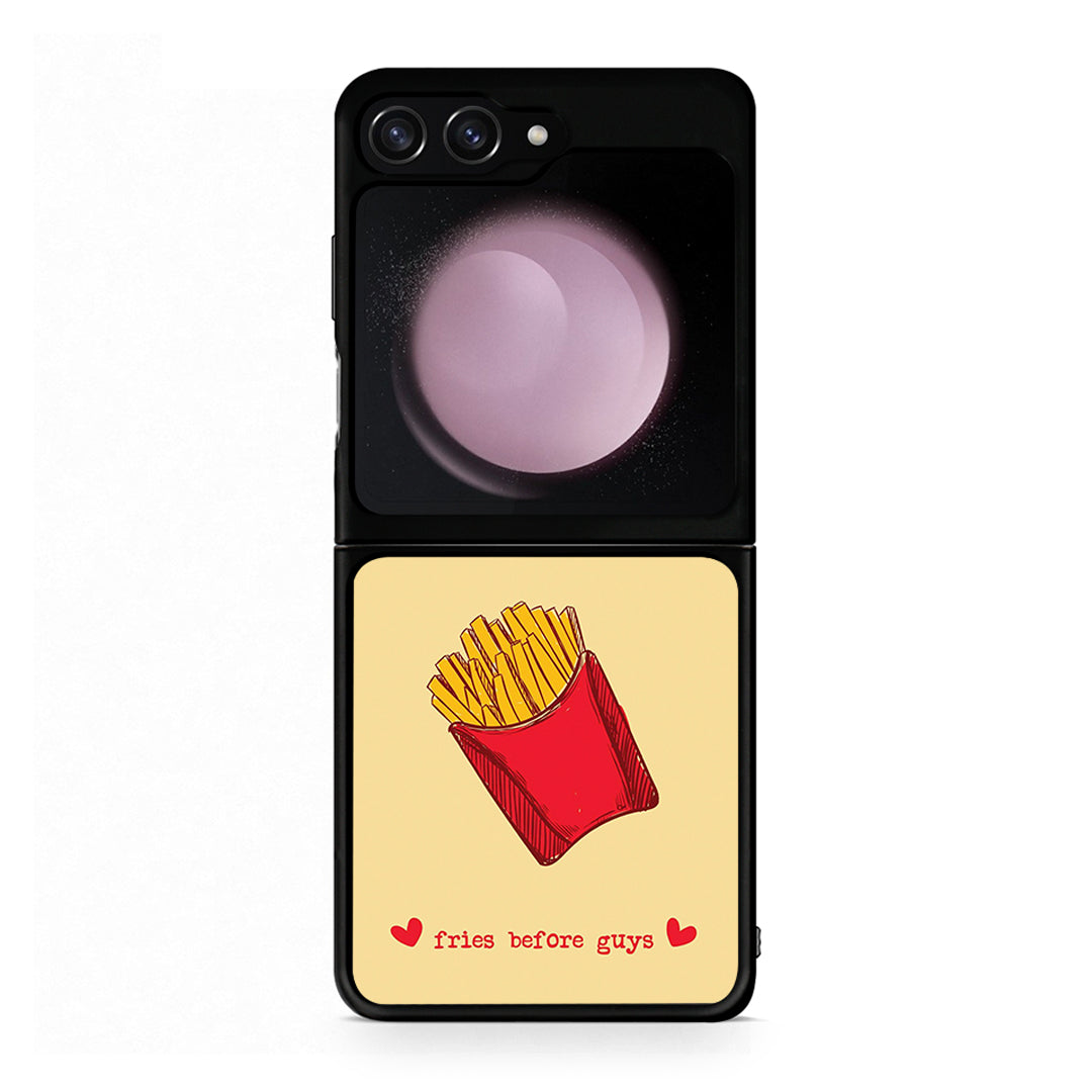 Samsung Galaxy Z Flip5 Fries Before Guys Θήκη Αγίου Βαλεντίνου από τη Smartfits με σχέδιο στο πίσω μέρος και μαύρο περίβλημα | Smartphone case with colorful back and black bezels by Smartfits