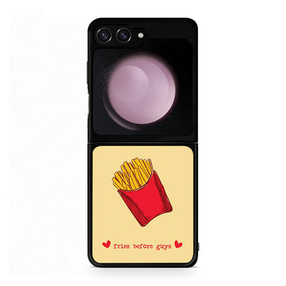 Samsung Galaxy Z Flip5 Fries Before Guys Θήκη Αγίου Βαλεντίνου από τη Smartfits με σχέδιο στο πίσω μέρος και μαύρο περίβλημα | Smartphone case with colorful back and black bezels by Smartfits