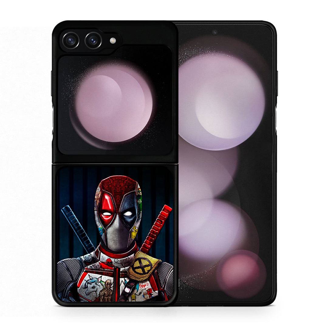 Θήκη Samsung Galaxy Z Flip5 Funny Guy από τη Smartfits με σχέδιο στο πίσω μέρος και μαύρο περίβλημα | Samsung Galaxy Z Flip5 Funny Guy case with colorful back and black bezels