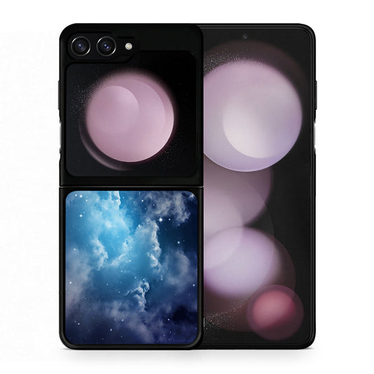 Θήκη Samsung Galaxy Z Flip5 Blue Sky Galaxy από τη Smartfits με σχέδιο στο πίσω μέρος και μαύρο περίβλημα | Samsung Galaxy Z Flip5 Blue Sky Galaxy case with colorful back and black bezels
