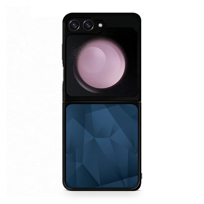 39 - Samsung Galaxy Z Flip5 Blue Abstract Geometric case, cover, bumper