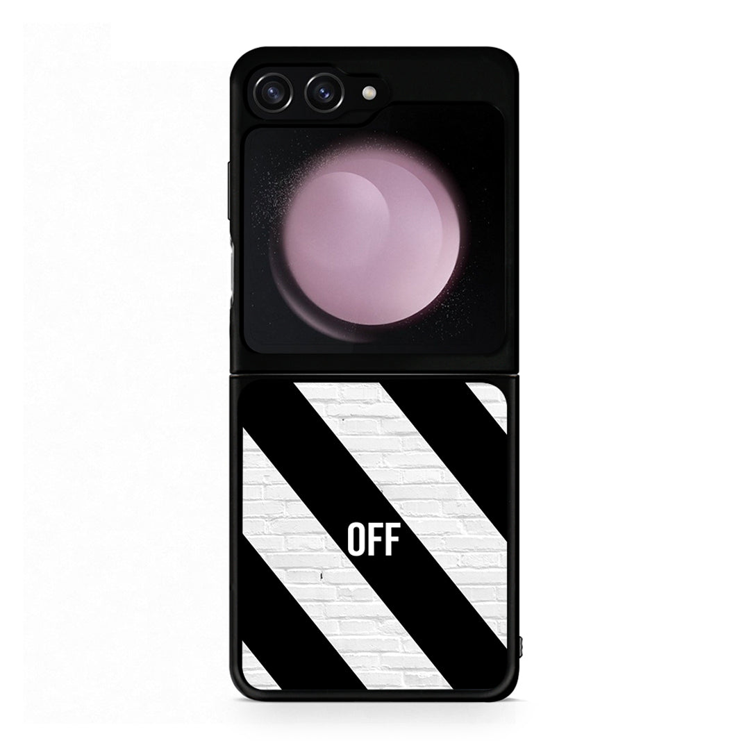 Samsung Galaxy Z Flip5 Get Off θήκη από τη Smartfits με σχέδιο στο πίσω μέρος και μαύρο περίβλημα | Smartphone case with colorful back and black bezels by Smartfits