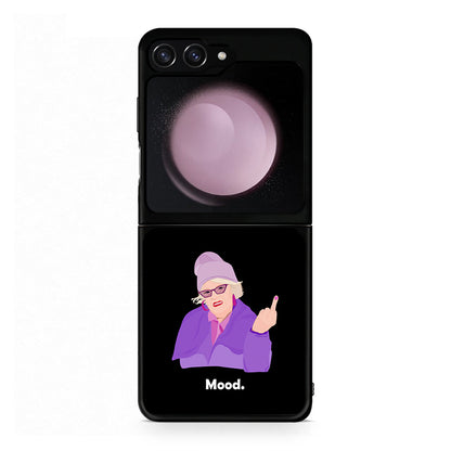 Samsung Galaxy Z Flip5 Grandma Mood Black θήκη από τη Smartfits με σχέδιο στο πίσω μέρος και μαύρο περίβλημα | Smartphone case with colorful back and black bezels by Smartfits