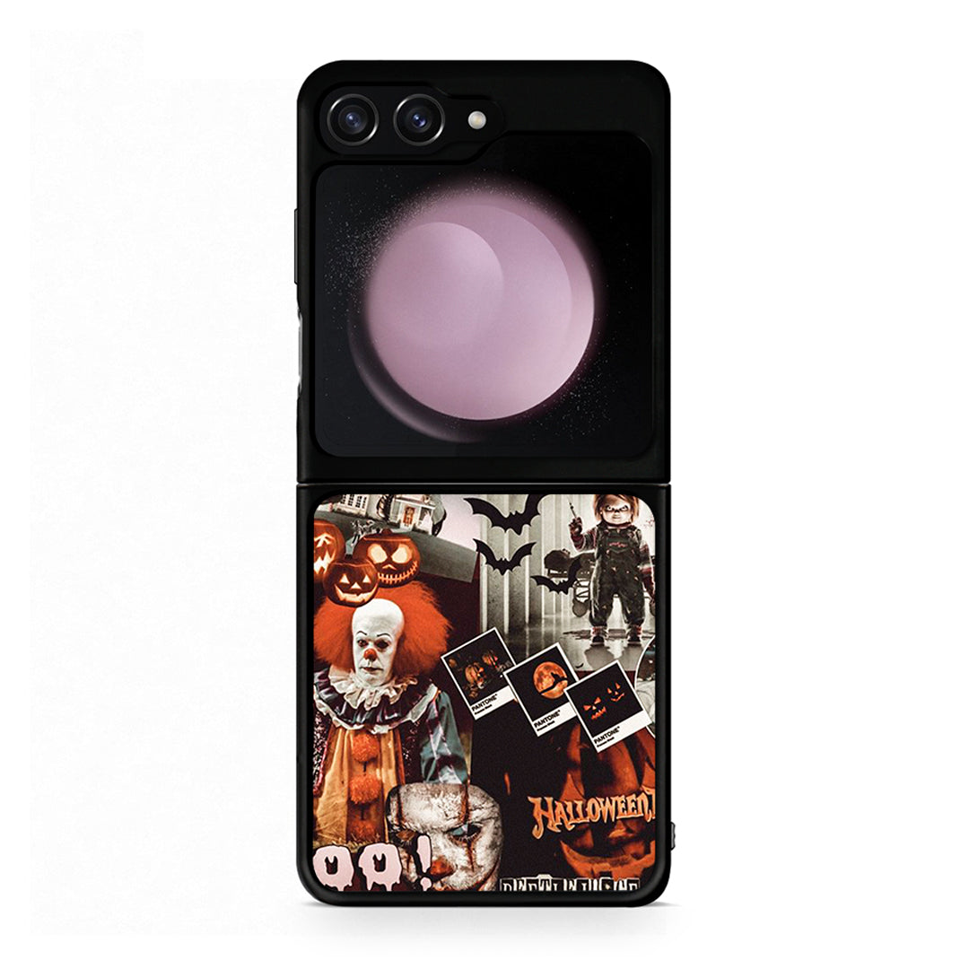 Samsung Galaxy Z Flip5 Halloween Spooky Season Θήκη από τη Smartfits με σχέδιο στο πίσω μέρος και μαύρο περίβλημα | Smartphone case with colorful back and black bezels by Smartfits