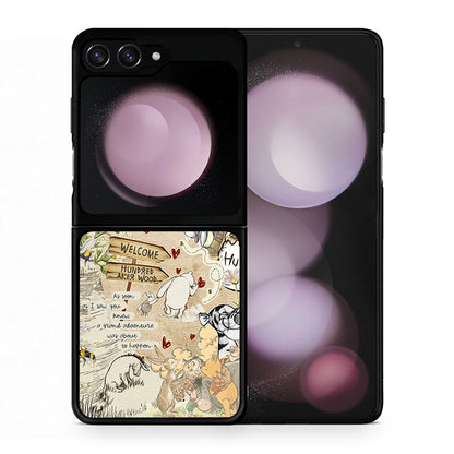 Θήκη Samsung Galaxy Z Flip5 Happy Friends από τη Smartfits με σχέδιο στο πίσω μέρος και μαύρο περίβλημα | Samsung Galaxy Z Flip5 Happy Friends case with colorful back and black bezels