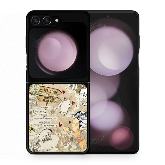 Θήκη Samsung Galaxy Z Flip5 Happy Friends από τη Smartfits με σχέδιο στο πίσω μέρος και μαύρο περίβλημα | Samsung Galaxy Z Flip5 Happy Friends case with colorful back and black bezels